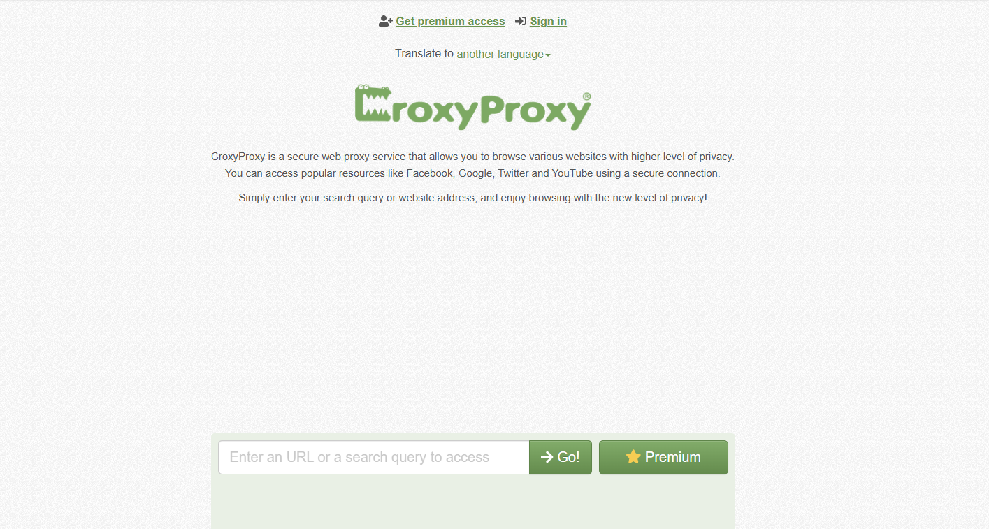 Proxyium Alternatives: CroxyProxy