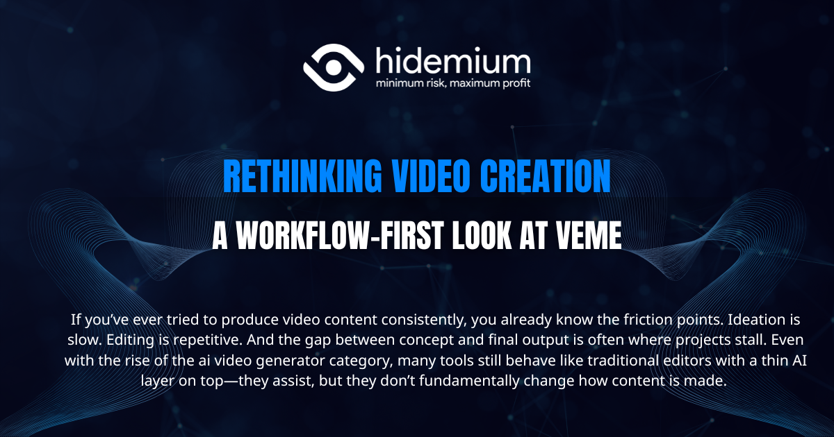 Rethinking Video Creation: A Workflow-First Look at VEME