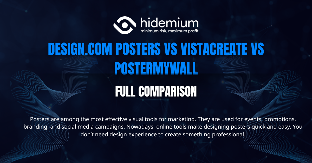 Design.com Posters vs VistaCreate vs PosterMyWall: Full Comparison
