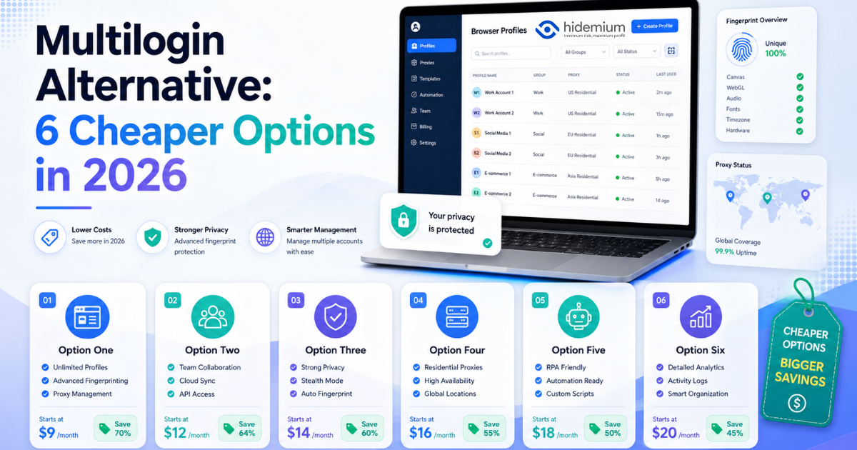Multilogin Alternative: 6 Cheaper Options in 2026