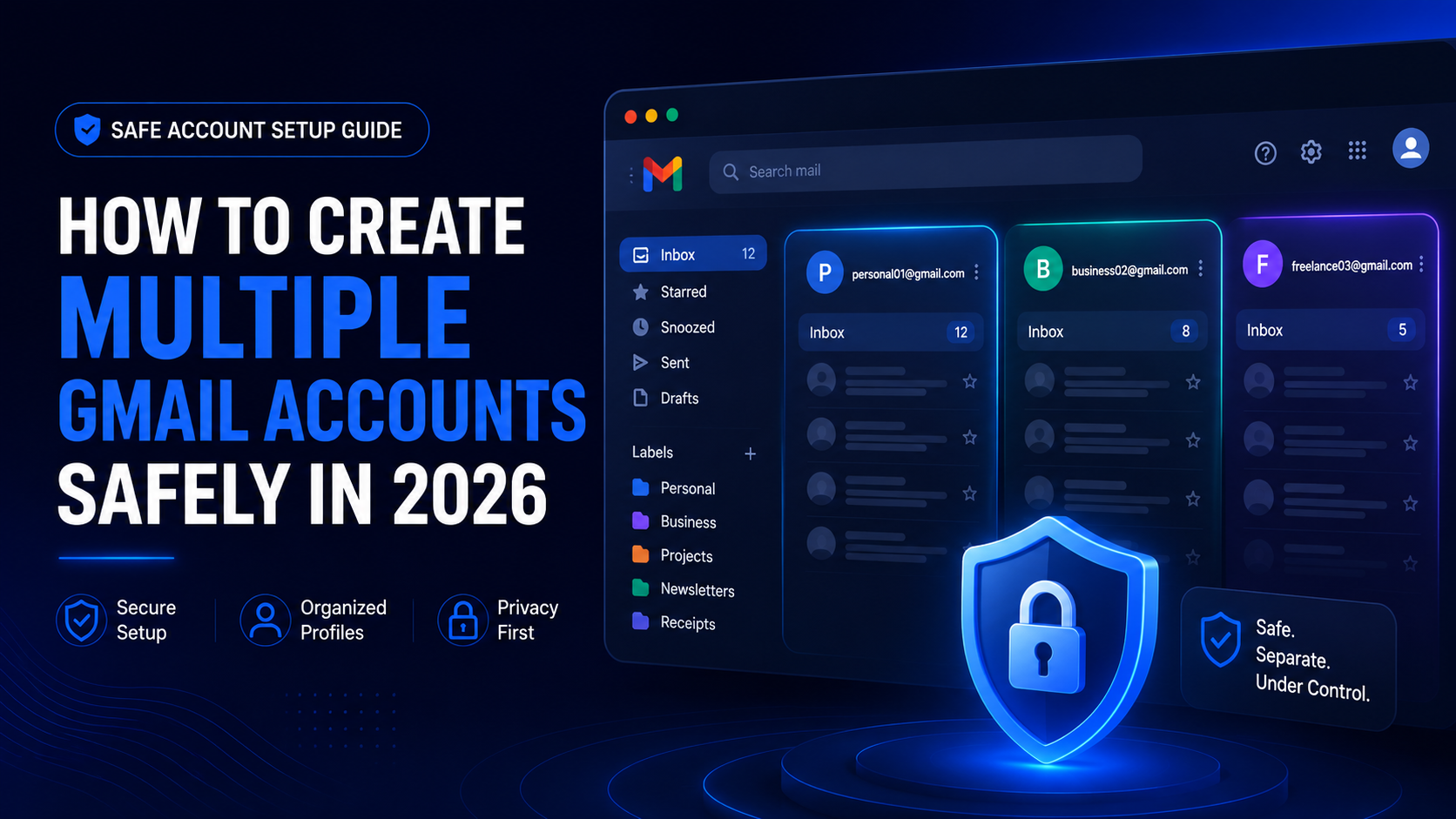 如何在 2026 年安全创建多个 Gmail 帐号